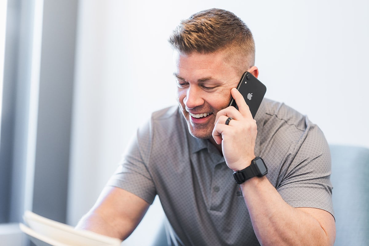 Franchise Advisor on phone