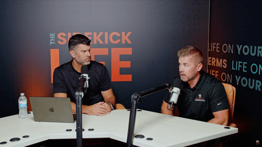 A photo of Ryan Zink and Sidekick Advisor, Anthony Hudson, in the podcast studio