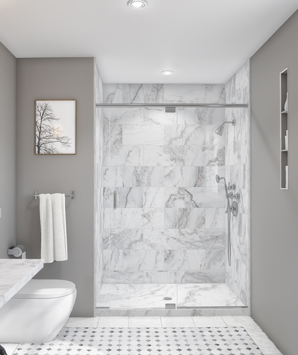 A beautiful after photo of a Five Star Bath bathroom transformation.